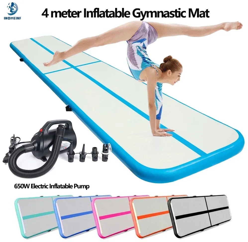 Pilates Yoga Matte - 4 Meters Durable Inflatable Gymnastics Air