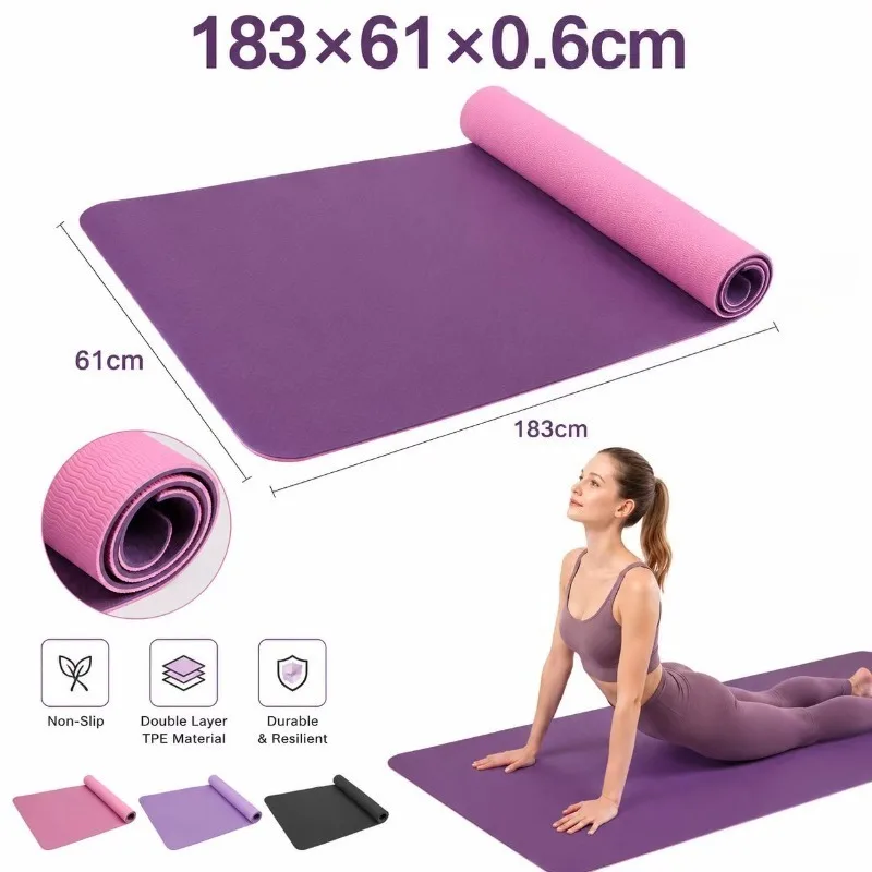 Pilates Yoga Exercises - Yoga Mats Anti-slip Sport Fitness Mat
