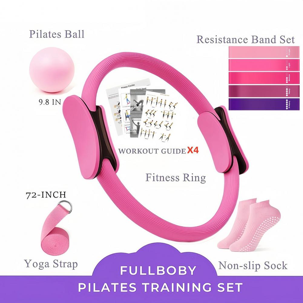 9Pcs/Set Yoga Fitness Kit with – Pilates Yoga Resistance Ring recenzja i cena