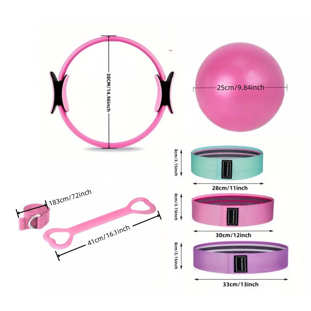 8-piece Pilates Ring Ring Set  – Pilates Yoga Resistance Ring recenzja i cena
