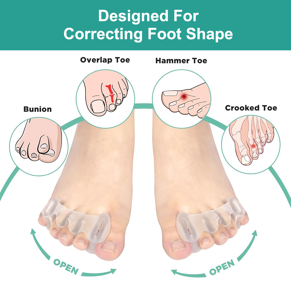 1Pair Gel Hard Silicone Toe Fi – Toe Separator Silicon recenzja i cena
