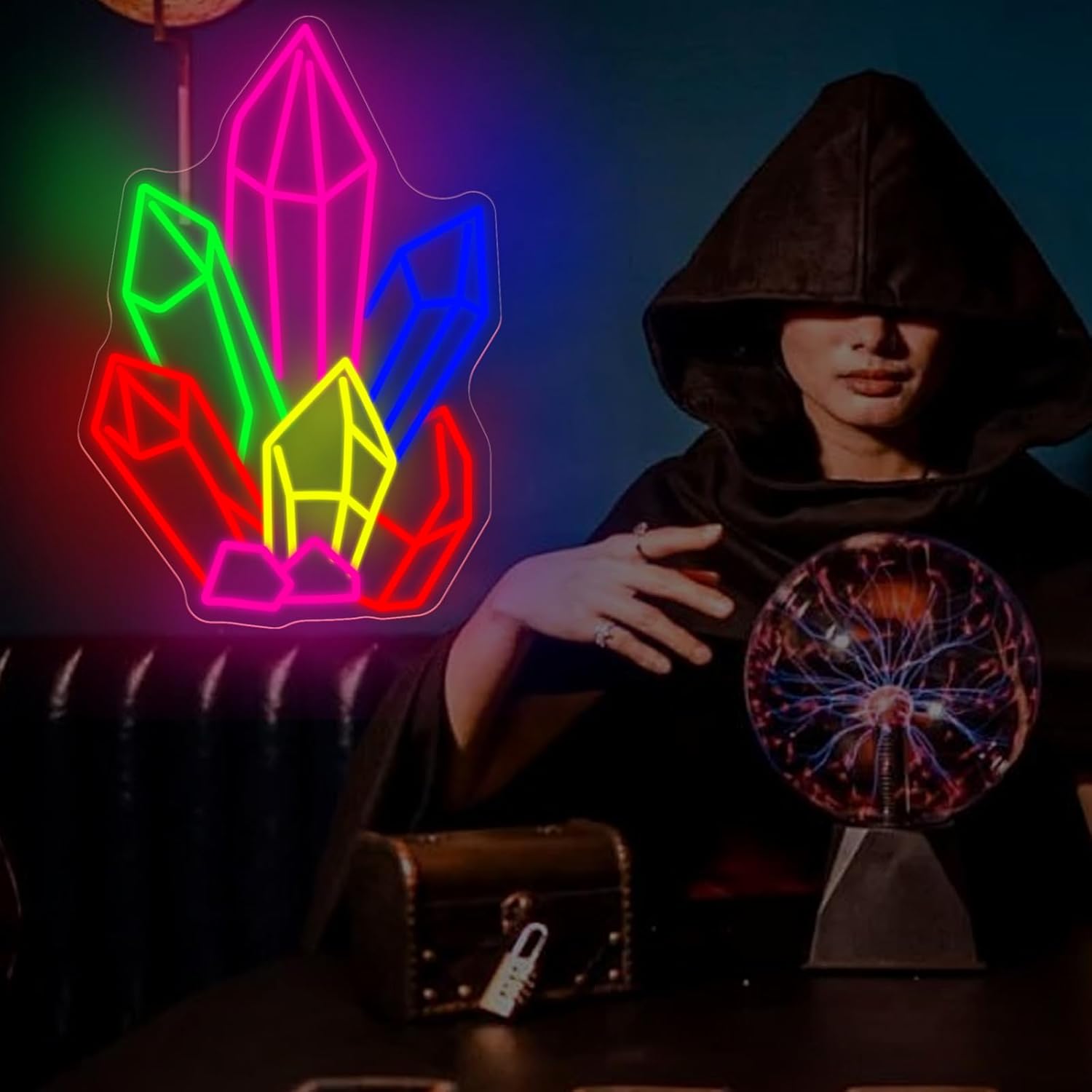 Crystals Stones Tarot Neon Sig – Pilates And Yoga Studio recenzja i cena